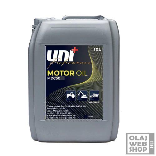 Uni+Performance MDC 50 haszongép egyfokozatú motorolaj 10L