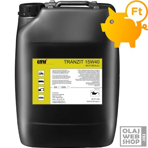 Uni+Performance Tranzit 15W-40 haszongép motorolaj 20L