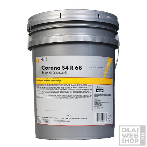 Shell Corena S4 R68 szintetikus kompresszorolaj 20L