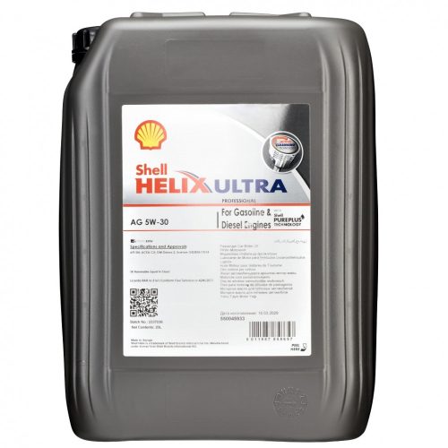 Shell Helix Ultra Professional AG 5W-30 motorolaj 20 L