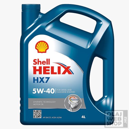 Shell Helix HX7 A3/B4 5W-40 motorolaj 4L