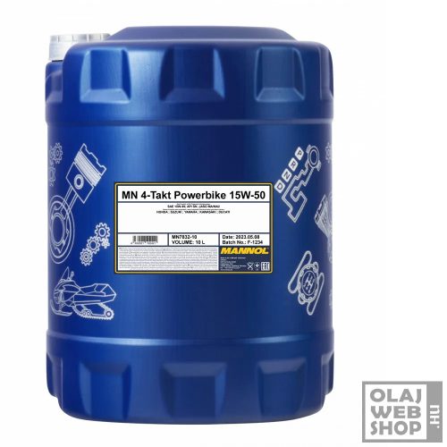 Mannol 7832 4-Takt PowerBike 15W-50 motorkerékpár olaj 10L