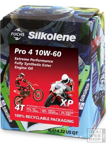 Fuchs Silkolene Pro 4 XP 10W-60 motorkerékpár olaj 4L