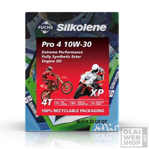Fuchs Silkolene Pro 4 XP 10W-30 motorkerékpár olaj 4L
