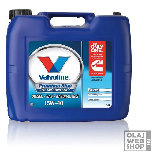 Valvoline Premium Blue Gen2 One Solution 15W-40 Cummins motorolaj 20L