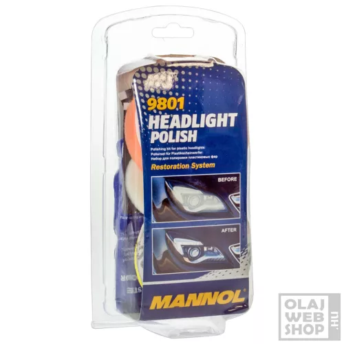 Mannol 9801 Headlight Polish (fényszóró polírozó) készlet