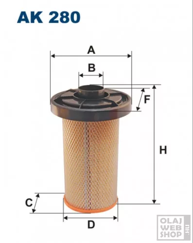 Filtron levegőszűrő AK280