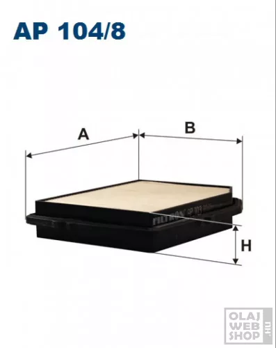 Filtron levegőszűrő AP104/8