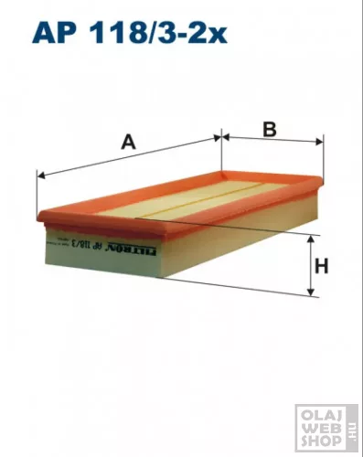 Filtron levegőszűrő AP118/3-2X