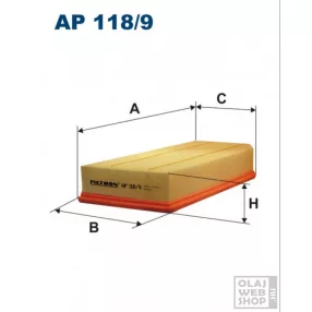 Filtron levegőszűrő AP118/9