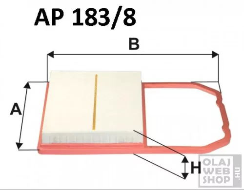 Filtron levegőszűrő AP183/8
