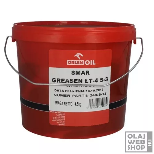 Orlen Greasen LT-4 S-3 csapágyzsír 4,5kg