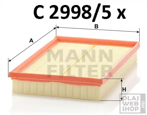 Mann-Filter levegőszűrő C2998/5X