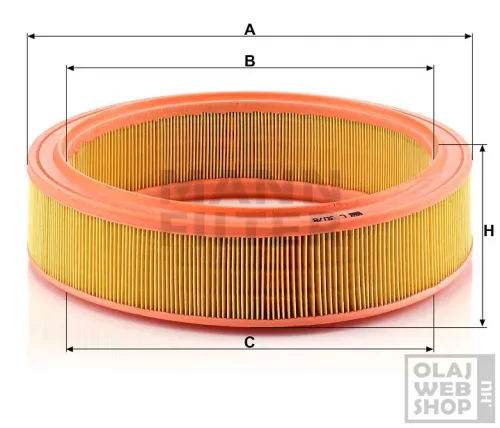 Mann-Filter levegőszűrő C3078