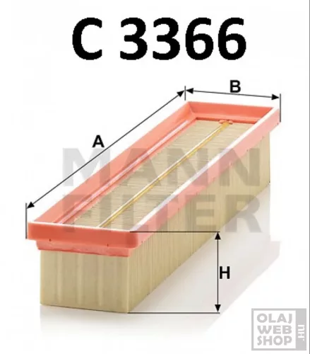 Mann-Filter levegőszűrő C3366