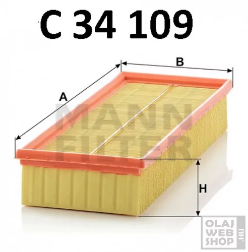 Mann-Filter levegőszűrő C34109