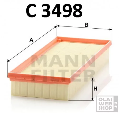 Mann-Filter levegőszűrő C3498