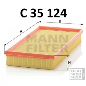Mann-Filter levegőszűrő C35124