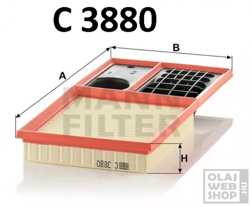 Mann-Filter levegőszűrő C3880