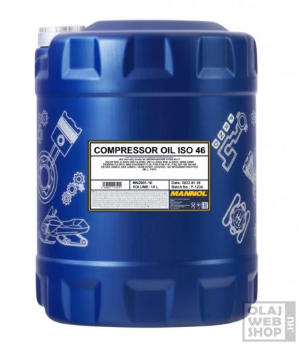 Mannol 2901 COMPRESSOR OIL ISO 46 kompresszorolaj 10L NR