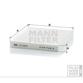 Mann-Filter pollenszűrő CU2043