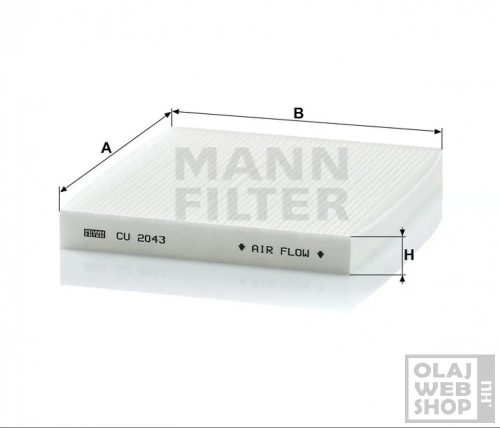Mann-Filter pollenszűrő CU2043