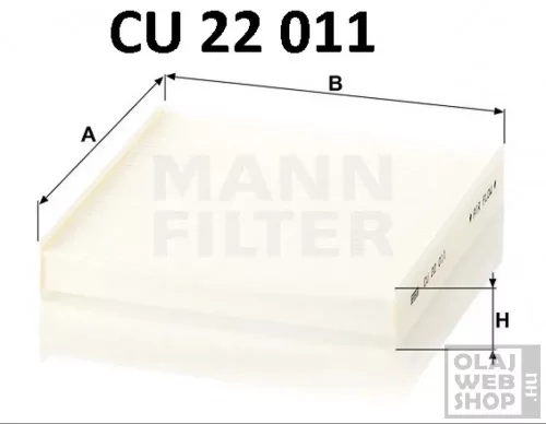 Mann-Filter pollenszűrő CU22011