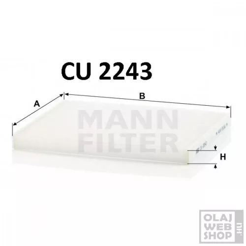 Mann-Filter pollenszűrő CU2243