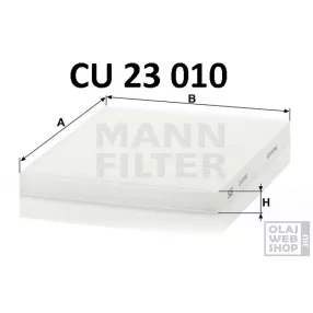 Mann-Filter pollenszűrő CU23010