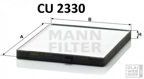 Mann-Filter pollenszűrő CU2330