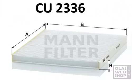 Mann-Filter pollenszűrő CU2336