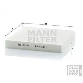 Mann-Filter pollenszűrő CU2345