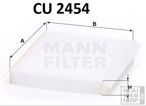 Mann-Filter pollenszűrő CU2454