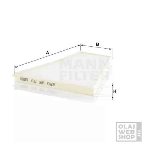 Mann-Filter pollenszűrő CU25025