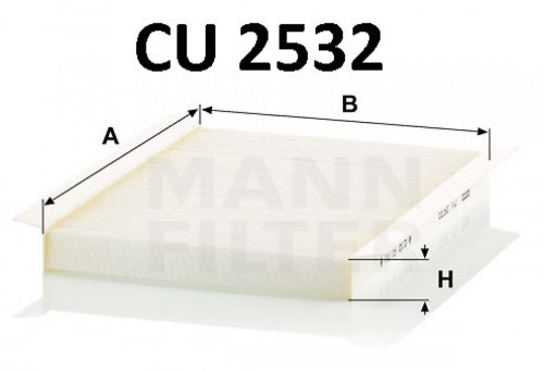 Mann-Filter pollenszűrő CU2532