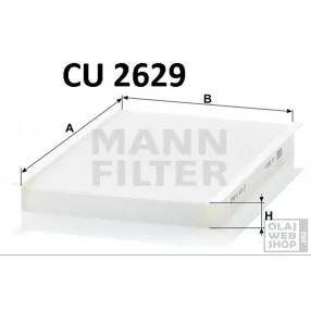 Mann-Filter pollenszűrő CU2629