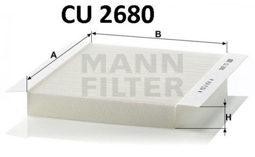 Mann-Filter pollenszűrő CU2680