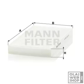Mann-Filter pollenszűrő CU2956