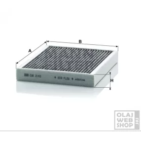 Mann-Filter aktívszenes pollenszűrő CUK2143