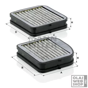 Mann-Filter aktívszenes pollenszűrő CUK 22 000-2