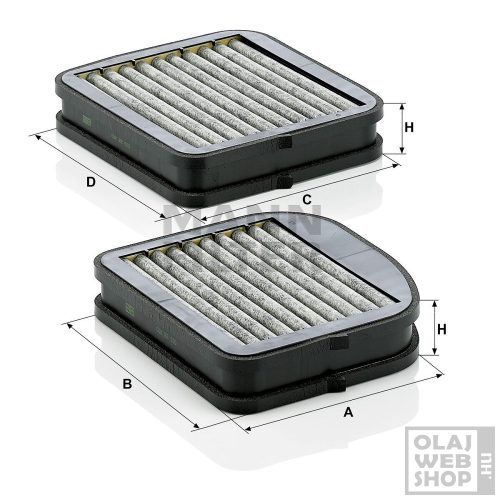 Mann-Filter aktívszenes pollenszűrő CUK 22 000-2
