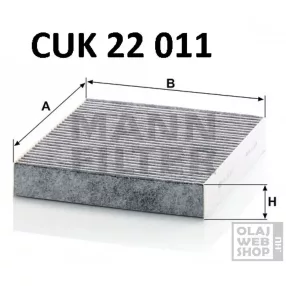 Mann-Filter aktívszenes pollenszűrő CUK22011