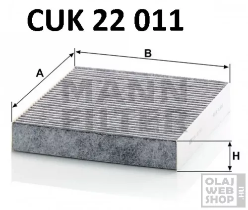 Mann-Filter aktívszenes pollenszűrő CUK22011