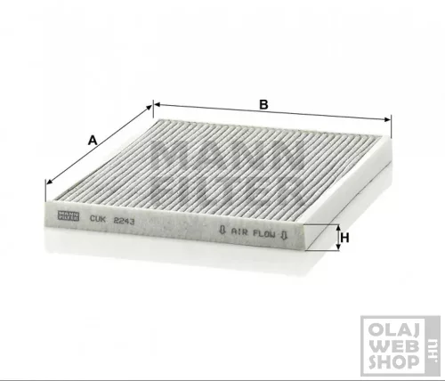Mann-Filter aktívszenes pollenszűrő CUK2243