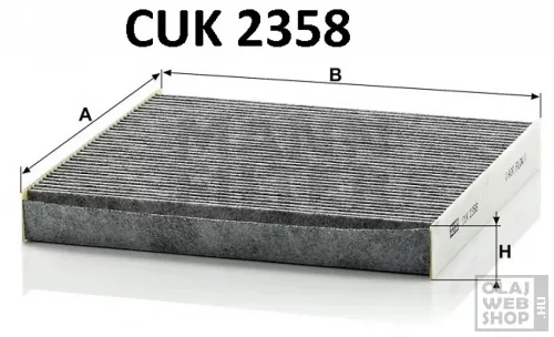 Mann-Filter aktívszenes pollenszűrő CUK2358