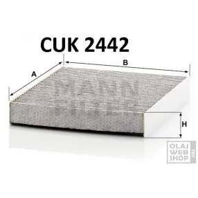 Mann-Filter aktívszenes pollenszűrő CUK2442