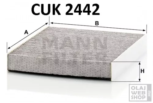 Mann-Filter aktívszenes pollenszűrő CUK2442