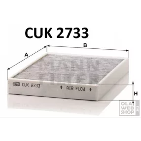 Mann-Filter aktívszenes pollenszűrő CUK2733