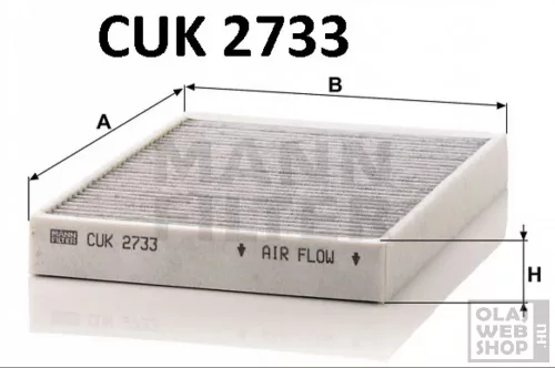Mann-Filter aktívszenes pollenszűrő CUK2733