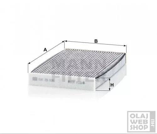 Mann-Filter aktívszenes pollenszűrő CUK29008